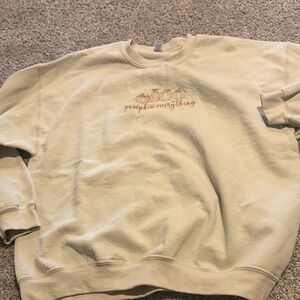 Women's Cream 'Pumpkin Everything' Crewneck Sweatshirt